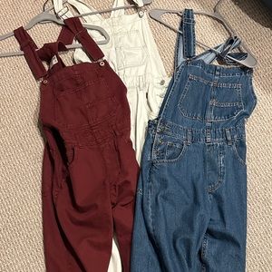 XS free people Ziggy overalls. All 3 for sale together